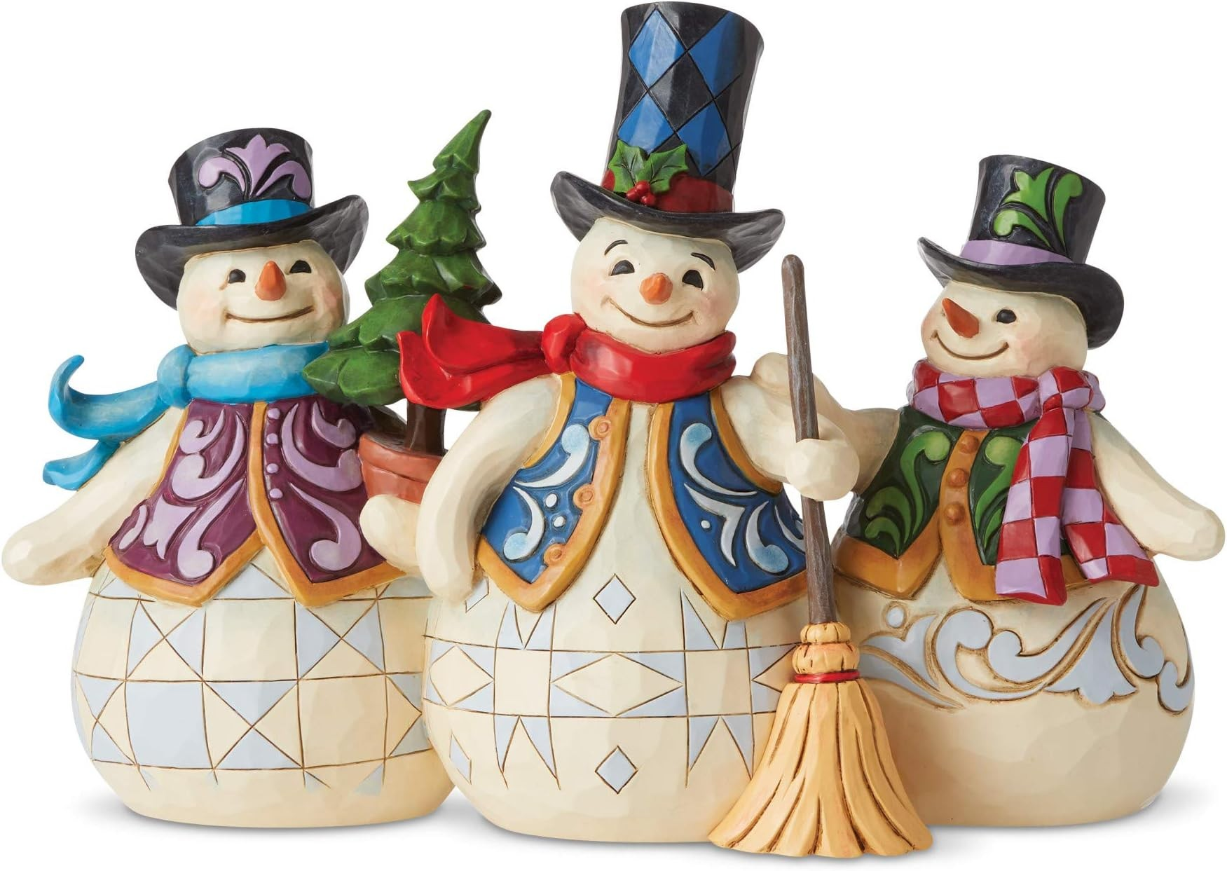 JIM SHORE HEARTWOOD CREEK CHRISTMAS CREW SNOWMEN FIGURE