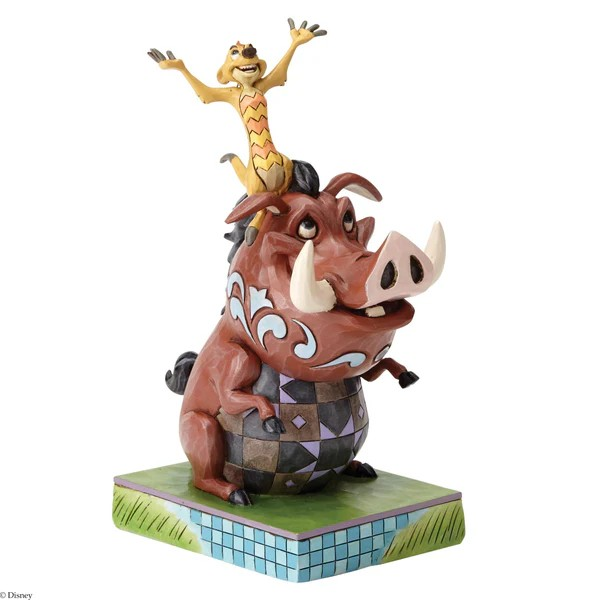 JIM SHORE DISNEY TRADITIONS CAREFREE COHORTS TIMONE AND PUMBA FIGURE