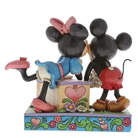JIM SHORE DISNEY TRADITIONS KISSING BOOTH MICKEY AND MINNIE FIGURE