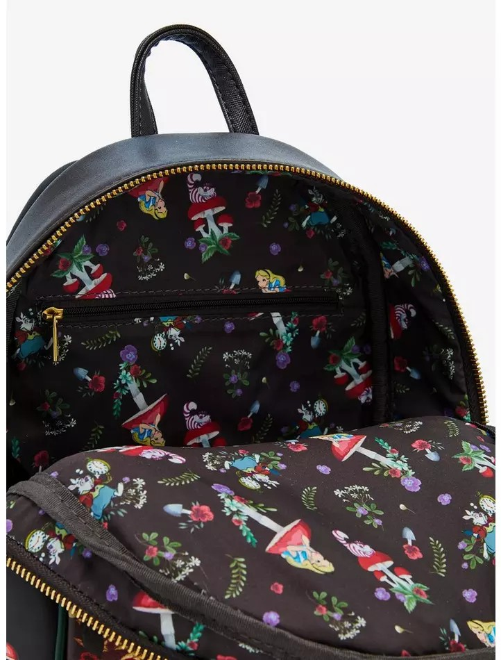 LOUNGEFLY ALICE IN WONDERLAND MUSHROOM FOREST MINI BACKPACK