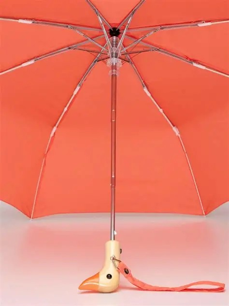 DCUK PEACH DUCK HANDLE UMBRELLA