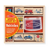 MELISSA AND DOUG WOODEN STAMP SET VEHICLES