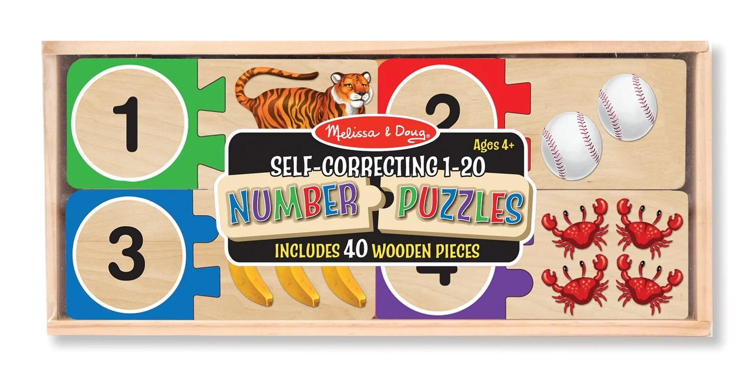 MELISSA & DOUG WOODEN NUMBER PUZZLES