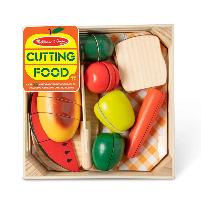 MELISSA AND DOUG WOODEN CUTTING FOOD SET
