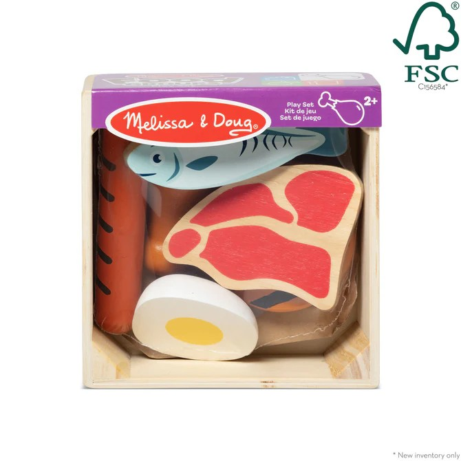 MELISSA AND DOUG WOODEN GROUP PROTIEN FOOD SET