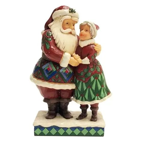 JIM SHORE HEARTWOOD CREEK THE CUTEST CHRISTMAS COUPLE SANTA  AND MRS CLAUS FIGURE