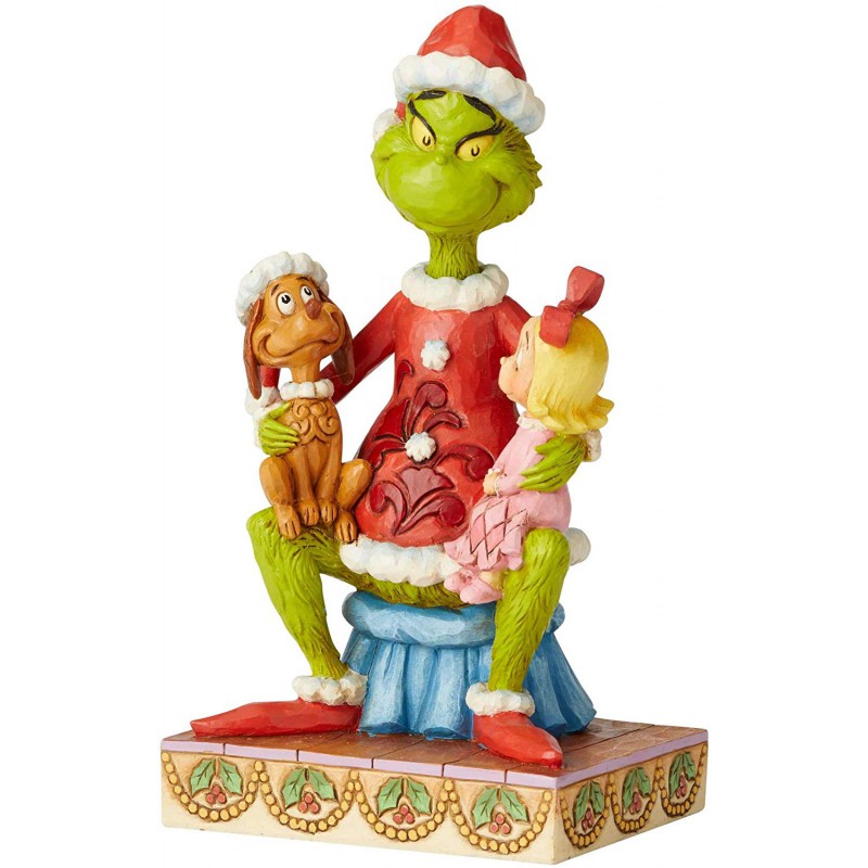 JIM SHORE THE GRINCH WITH MAX AND MINDY FIGURE