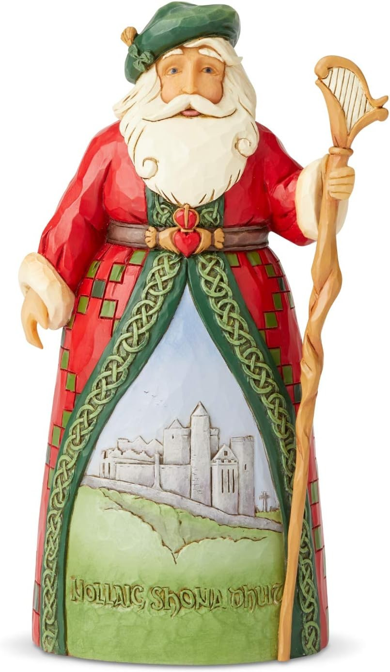 JIM SHORE HEARTWOOD CREEK IRISH SANTA FIGURE