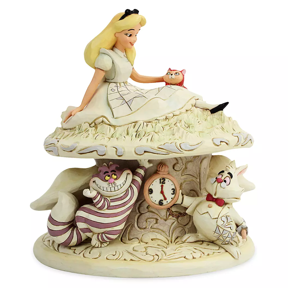 JIM SHORE DISNEY TRADITIONS WHIMSY AND WONDER WHITEWOOD ALICE IN WONDERLAND FIGURE