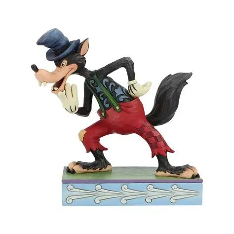 JIM SHORE DISNEY TRADITIONS I'LL HUFF AND I'LL PUFF BIG BAD WOLF FIGURE