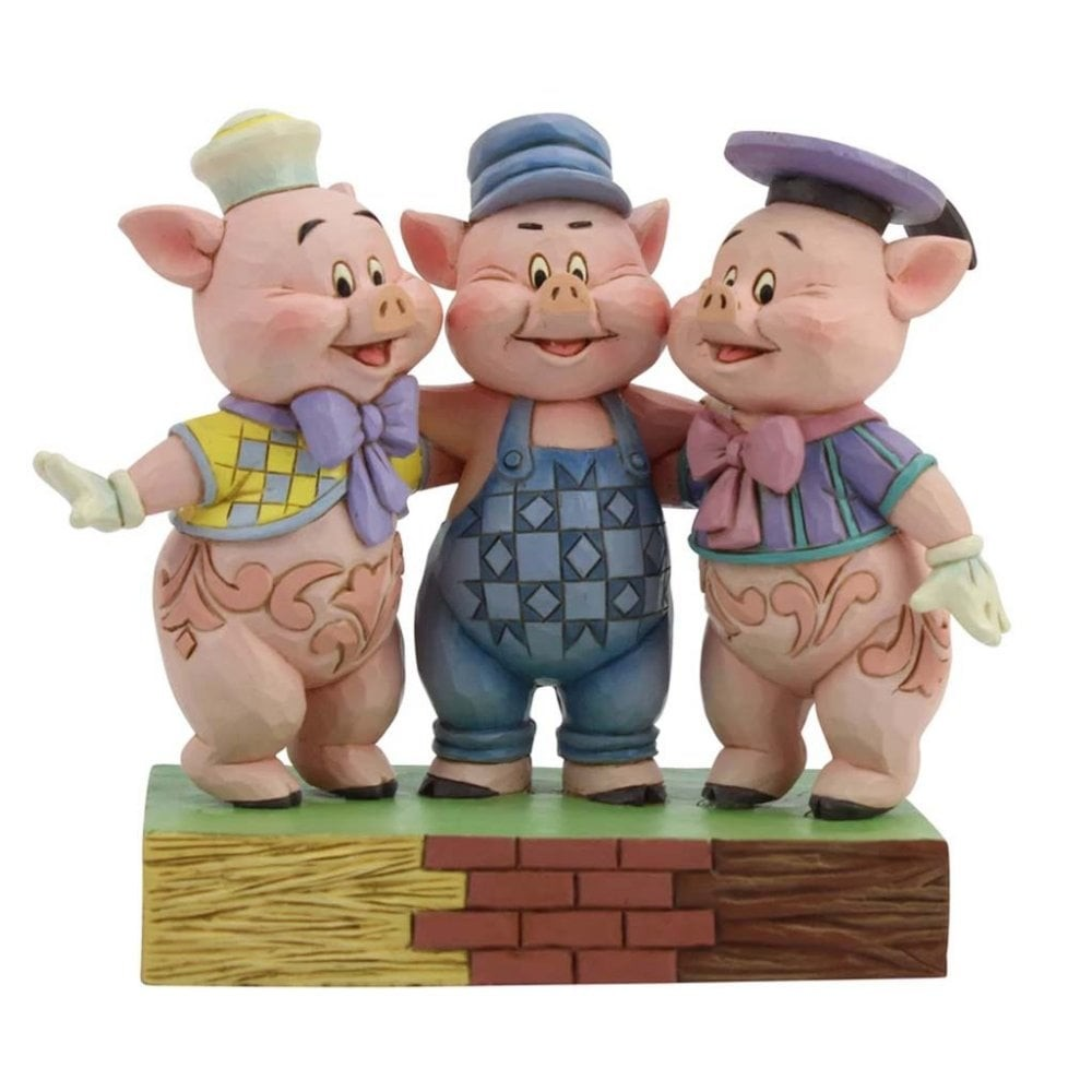 JIM SHORE DISNEY TRADITIONS SQUEALING SIBLINGS THREE LITTLE PIGS FIGURE