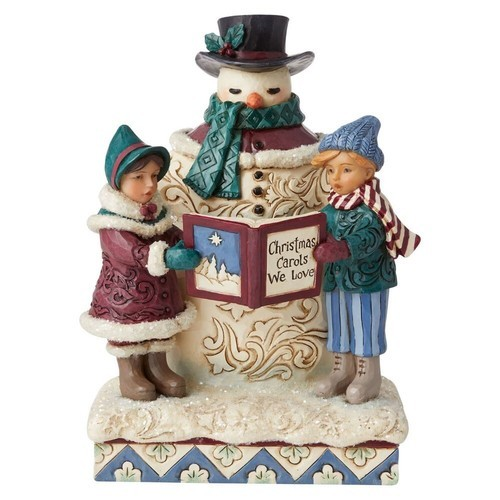 JIM SHORE HEARTWOOD CREEK SING WITH JOY TO THE WORLD SNOWMAN FIGURE