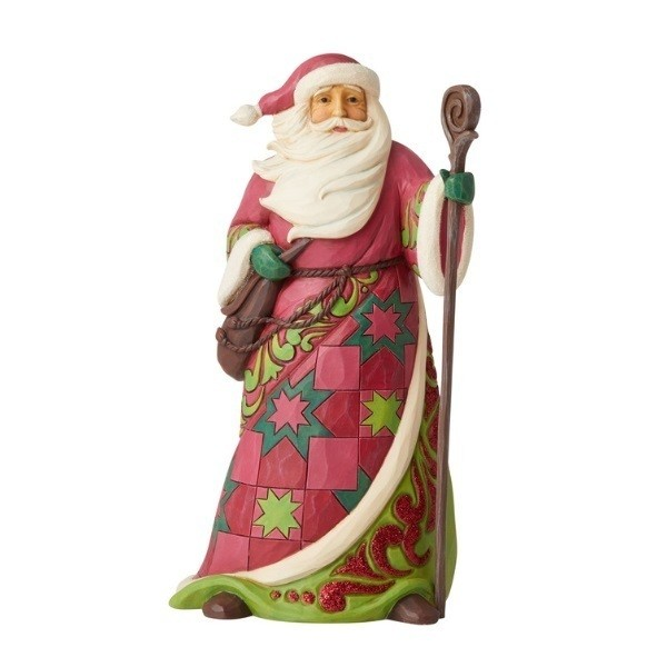 JIM SHORE HEARTWOOD CREEK MAY YOUR PATH BE BRIGHT SANTA FIGURE