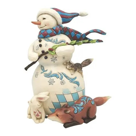 JIM SHORE HEARTWOOD CREEK AS THE WINDS BLOW SNOWMAN FIGURE