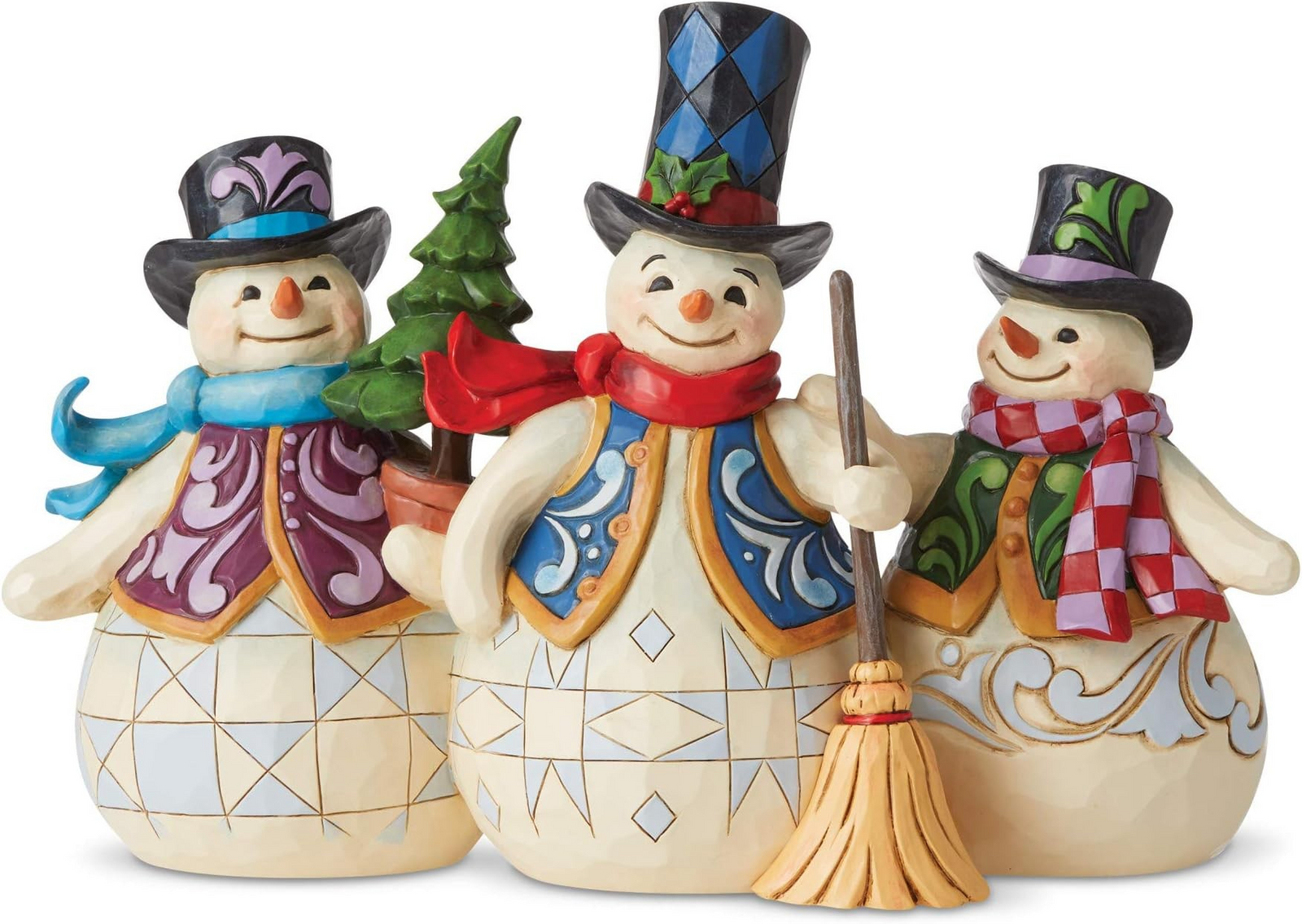 JIM SHORE HEARTWOOD CREEK CHRISTMAS CREW SNOWMEN FIGURE