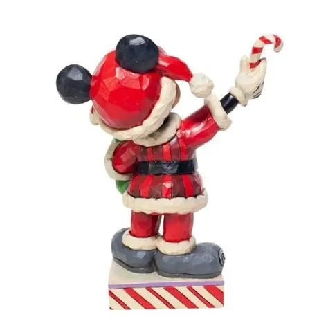 JIM SHORE DISNEY TRADITIONS PEPPERMINT SURPRISE SANTA MICKEY FIGURE