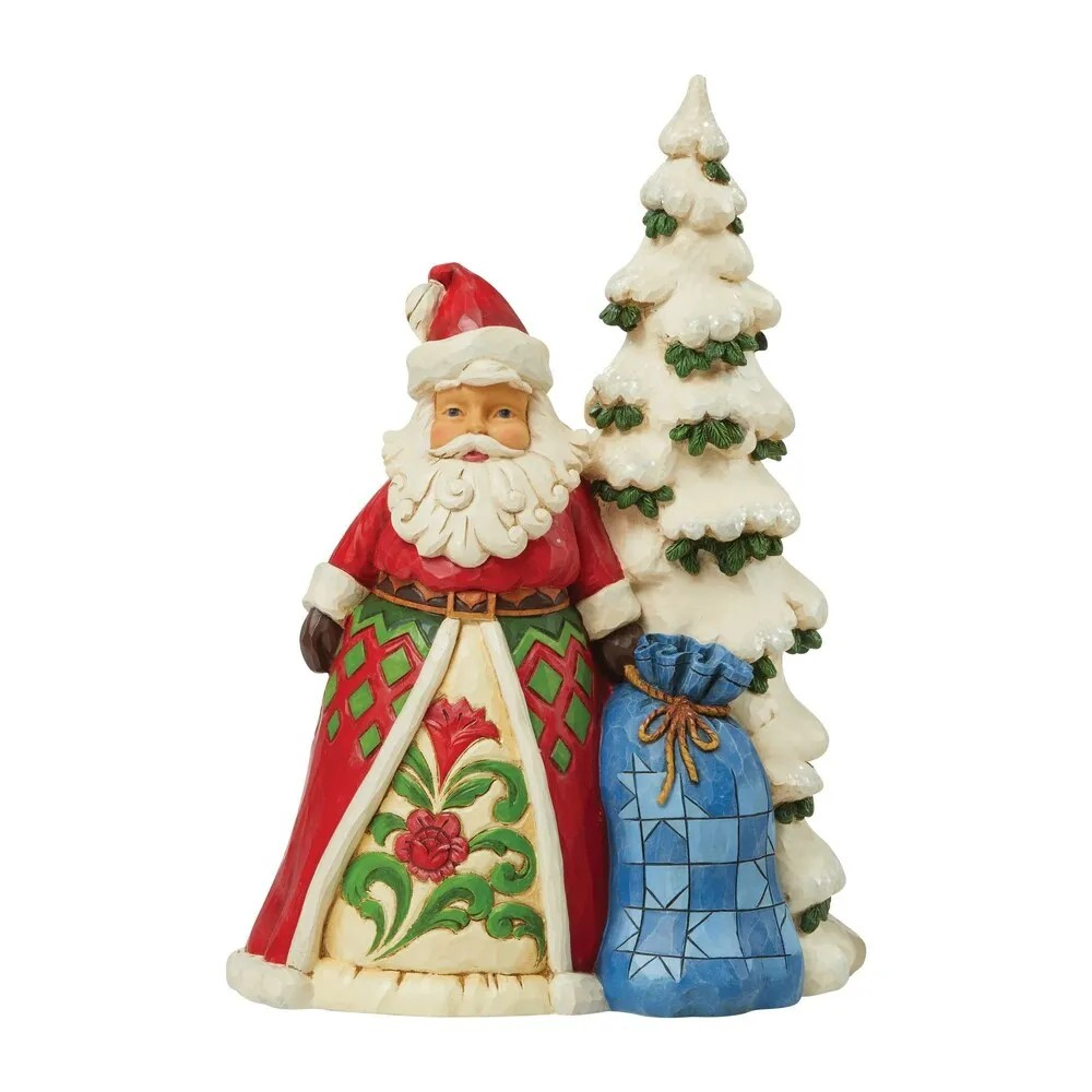 JIM SHORE HEARTWOOD CREEK SHARE CHRISTMAS SPIRIT SANTA WITH TREE FIGURE