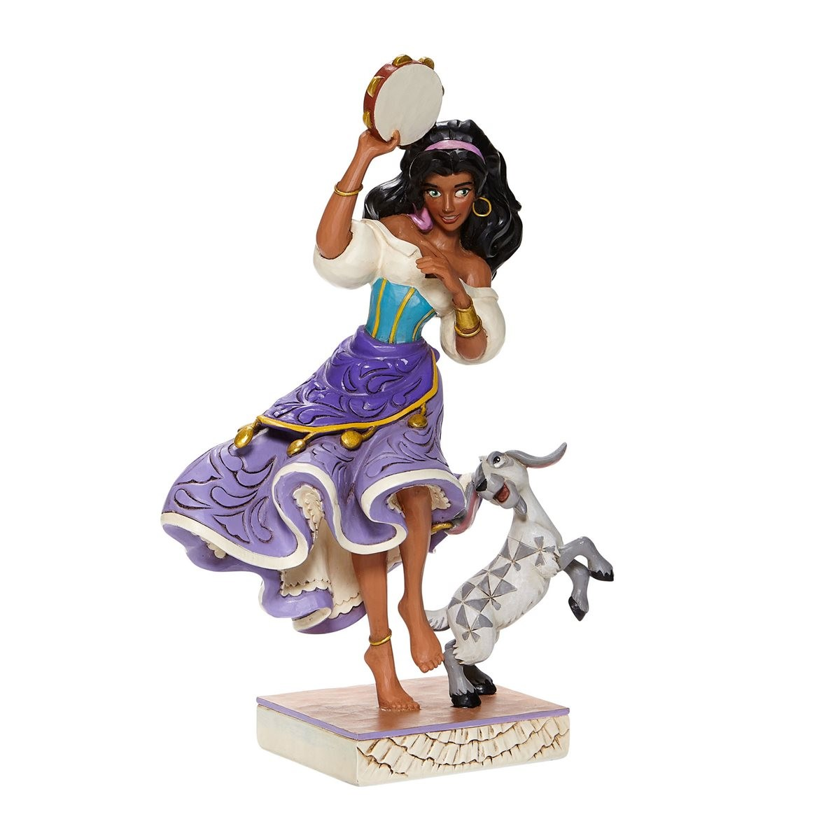 JIM SHORE DISNEY TRADITIONS TWIRLING TAMBOURINE PLAYER ESMERELDA FIGURE