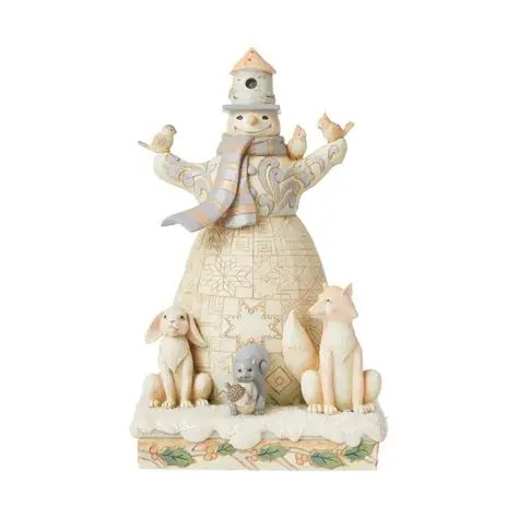 JIM SHORE HEARTWOOD CREEK WHITE WOODLAND WELCOME WINTER FRIENDS FIGURE