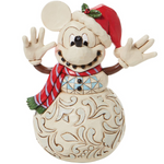 JIM SHORE DISNEY TRADITIONS SNOWY SMILES MICKEY SNOWMAN FIGURE