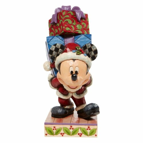 JIM SHORE DISNEY TRADITIONS HERE COMES OLD ST MICK MOUSE FIGURE