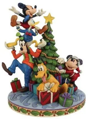 JIM SHORE DISNEY TRADITIONS MERRY TREE TRIMMING FIGURE