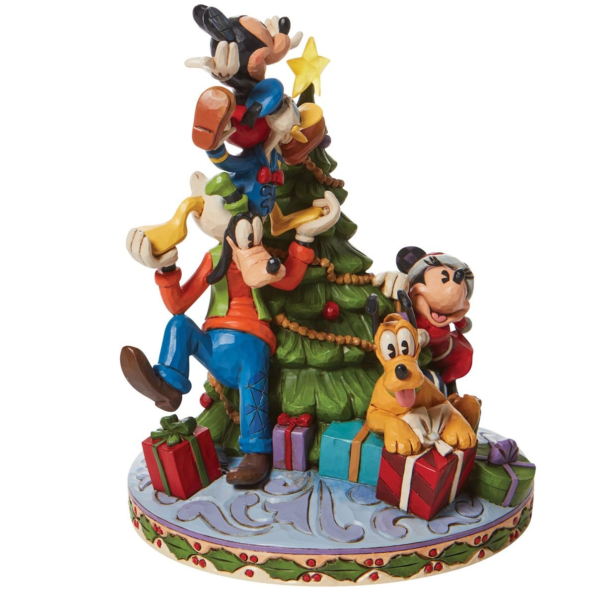 JIM SHORE DISNEY TRADITIONS MERRY TREE TRIMMING FIGURE