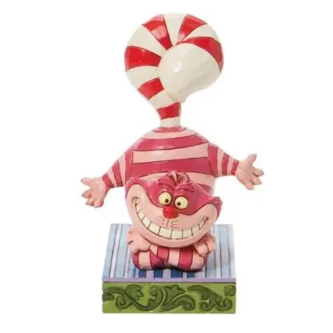JIM SHORE DISNEY TRADITIONS CANDY CANE CHEER CHESHIRE SMALL FIGURE
