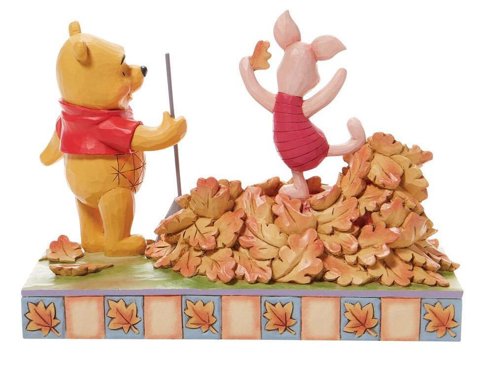JIM SHORE DISNEY TRADITIONS JUMPING INTO FALL WINNIE THE POOH FIGURE