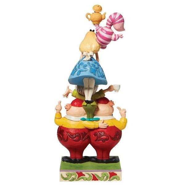 JIM SHORE DISNEY TRADITIONS WE'RE ALL MAD HERE STACKED AIW FIGURE