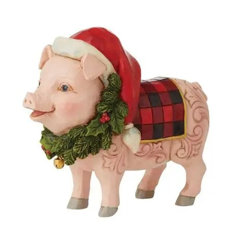 JIM SHORE COUNTRY LIVING HOG WILD FOR THE HOLIDAYS FIGURE