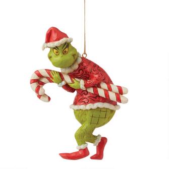 JIM SHORE THE GRINCH STEALING CANDY CANES ORNAMENT