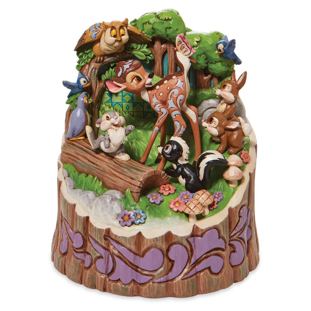 JIM SHORE DISNEY TRADITIONS BAMBI CARVED BY HEART FOREST FRIENDS