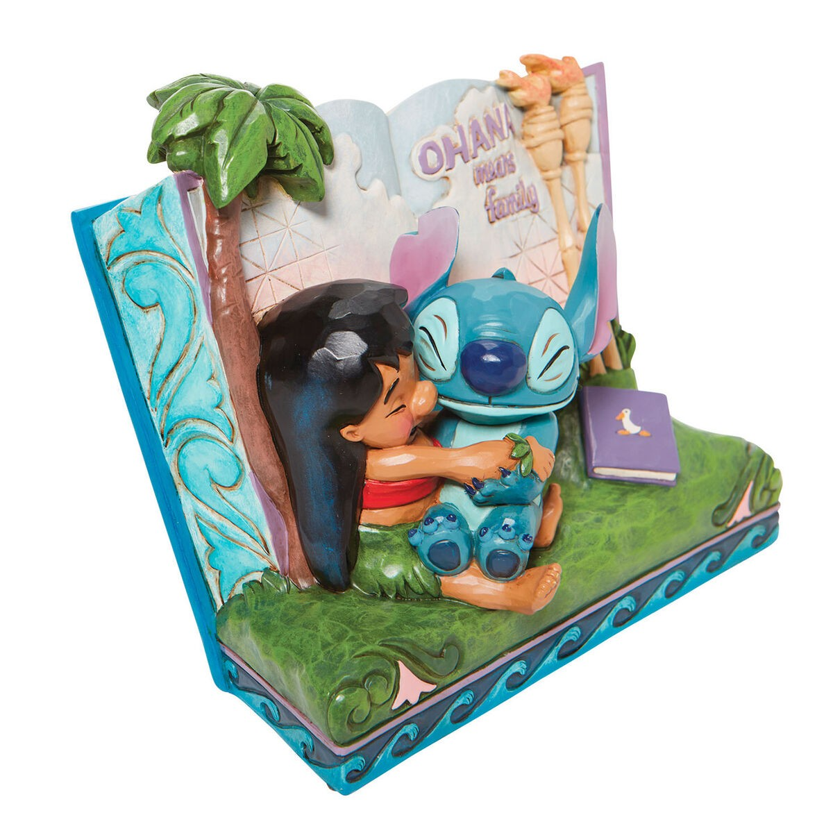 JIM SHORE DISNEY TRADITIONS OHANA MEANS FAMILY STORYBOOK FIGURE