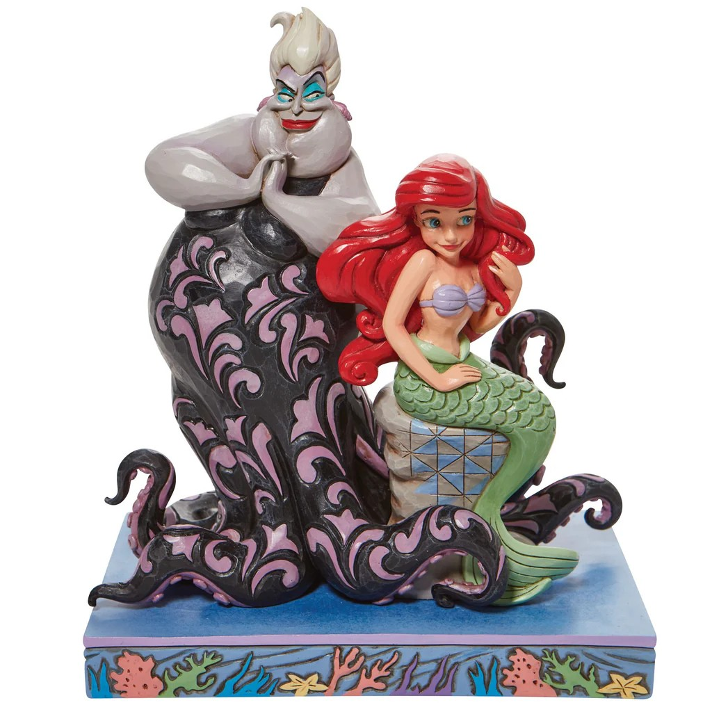 JIM SHORE DISNEY TRADITIONS WICKED AND WISHFUL ARIEL AND URSULA FIGURE