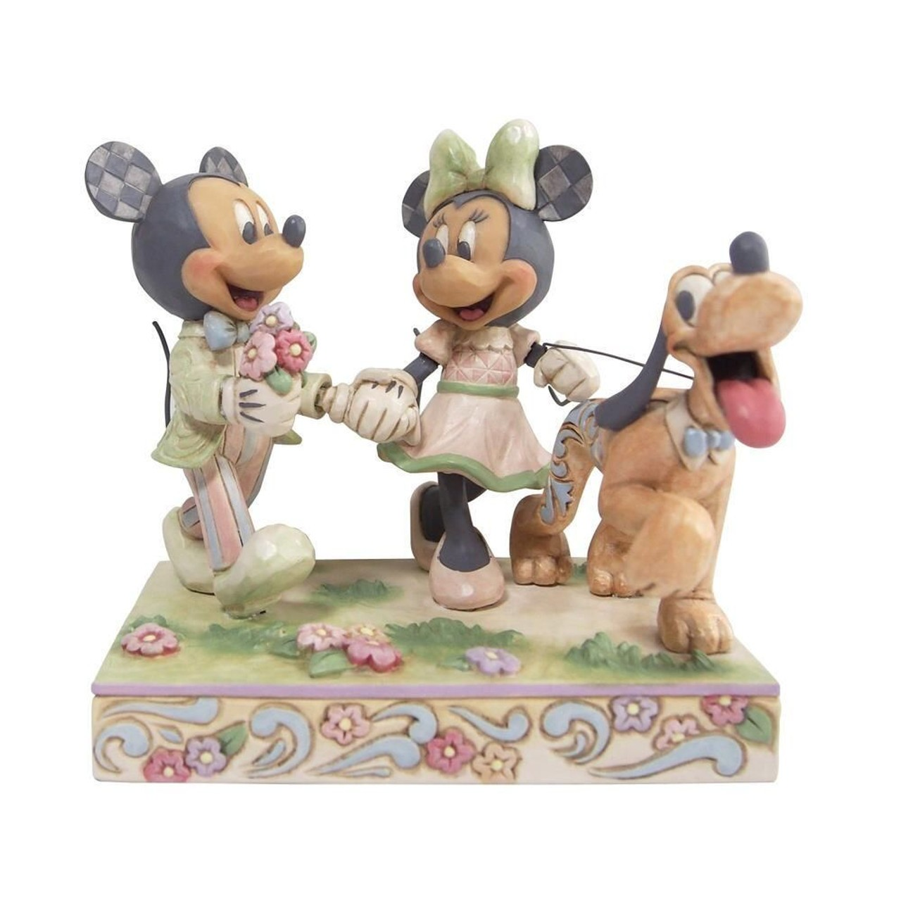 JIM SHORE DISNEY TRADITIONS SPRINGTIME STROLL MICKEY AND MINNIE FIGURE