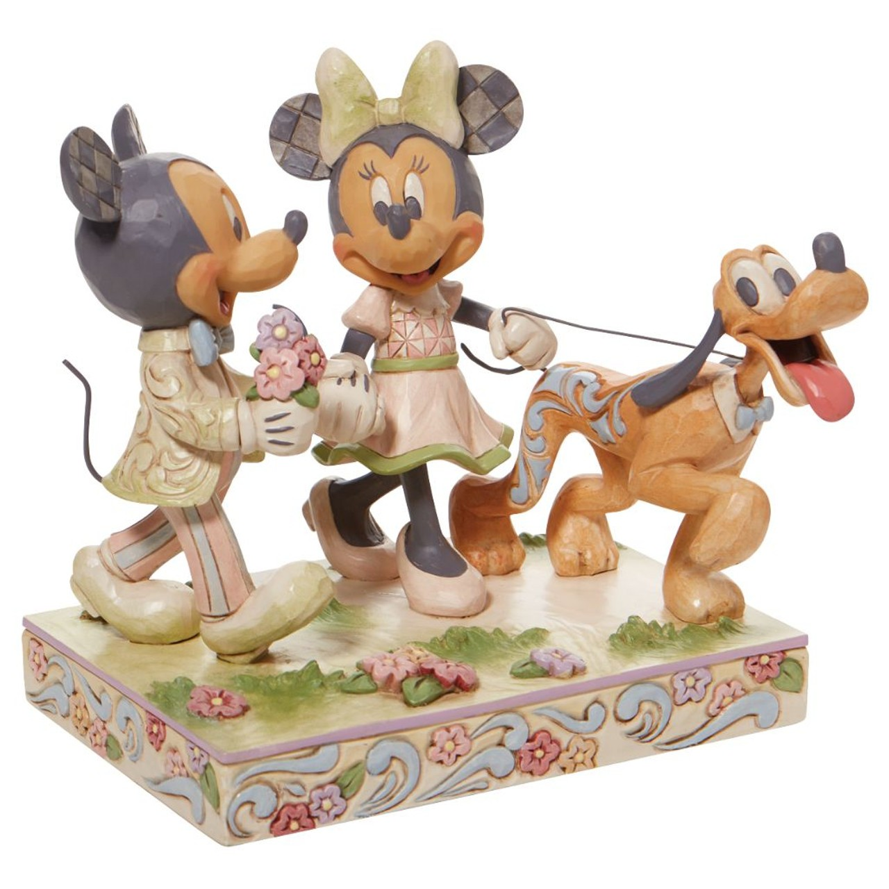 JIM SHORE DISNEY TRADITIONS SPRINGTIME STROLL MICKEY AND MINNIE FIGURE