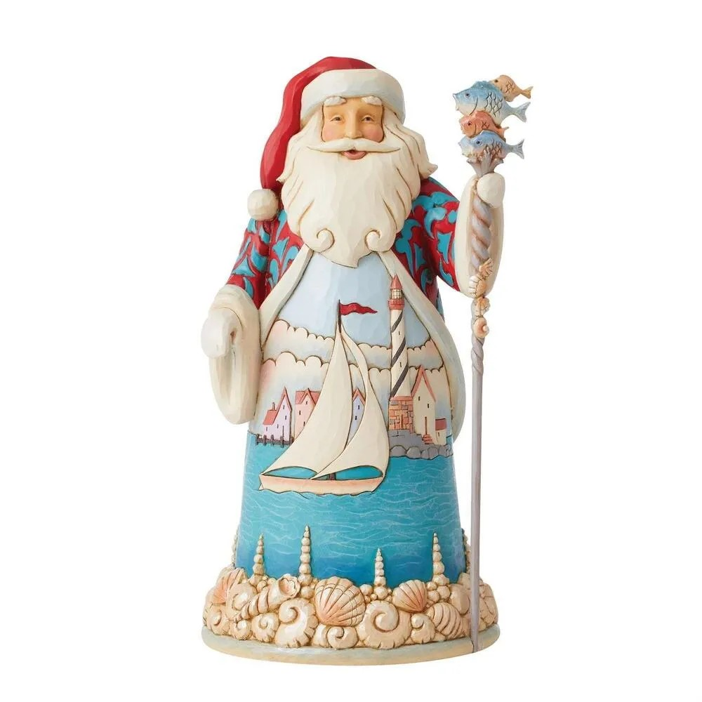 JIM SHORE HEARTWOOD CREEK SAILING SANTA FIGURE