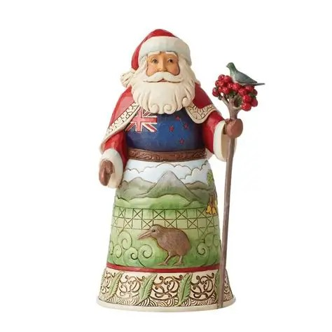 JIM SHORE HEARTWOOD CREEK NEW ZEALAND SANTA FIGURE