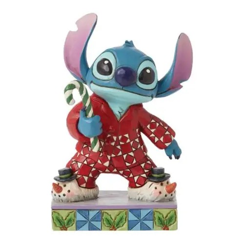 JIM SHORE DISNEY TRADITIONS CHRISTMAS MORNING STITCH PAJAMAS FIGURE