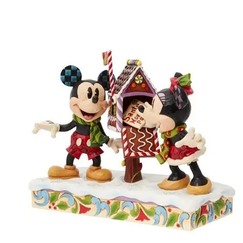 JIM SHORE DISNEY TRADITIONS LETTERS FOR SANTA MICKEY AND MINNIE FIGURE