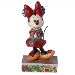 JIM SHORE DISNEY TRADITIONS HOLIDAY READY MINNIE MOUSE FIGURE