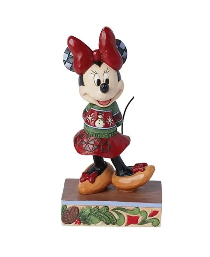 JIM SHORE DISNEY TRADITIONS HOLIDAY READY MINNIE MOUSE FIGURE