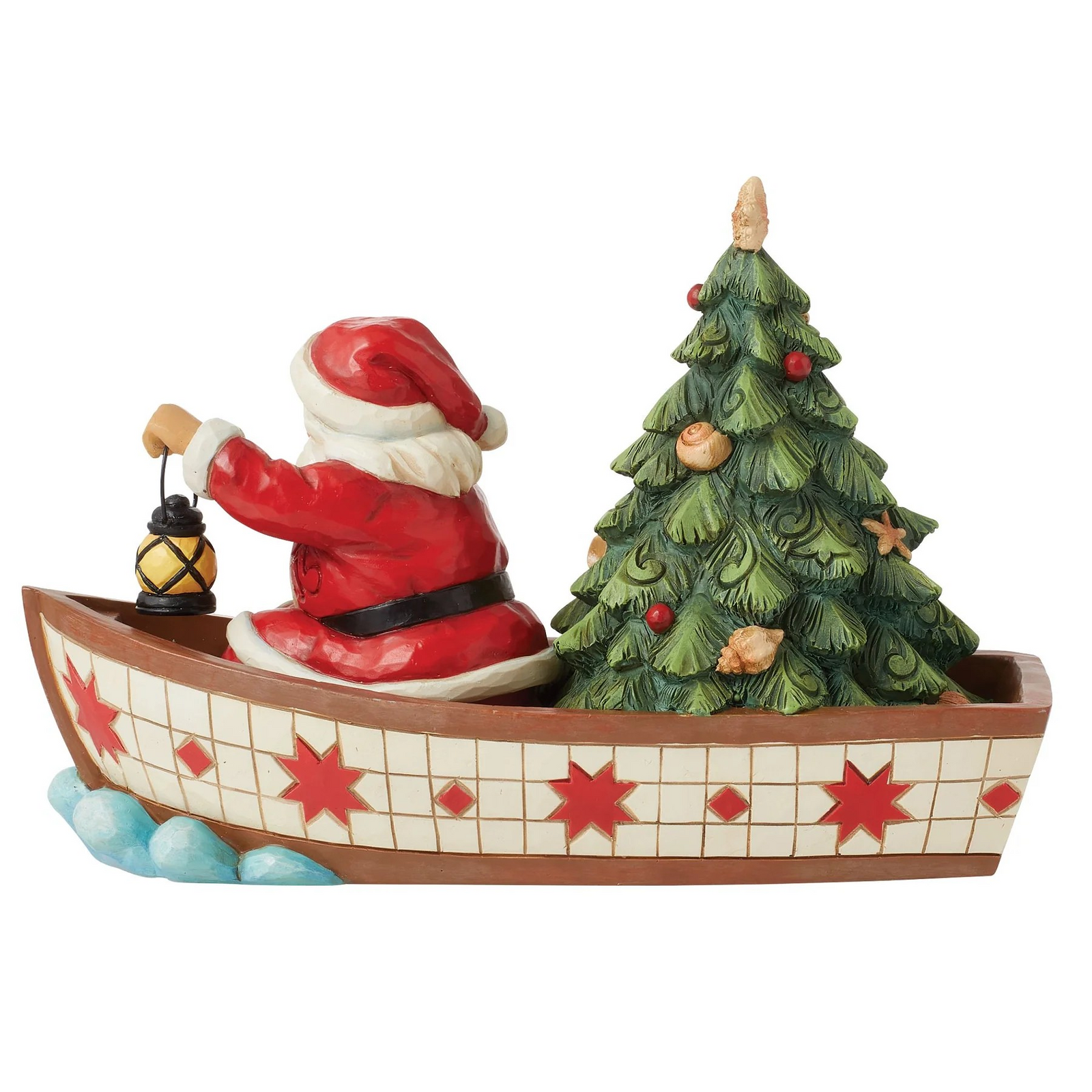 JIM SHORE HEARTWOOD CREEK SEAS OF GIVING SANTA IN BOAT FIGURE