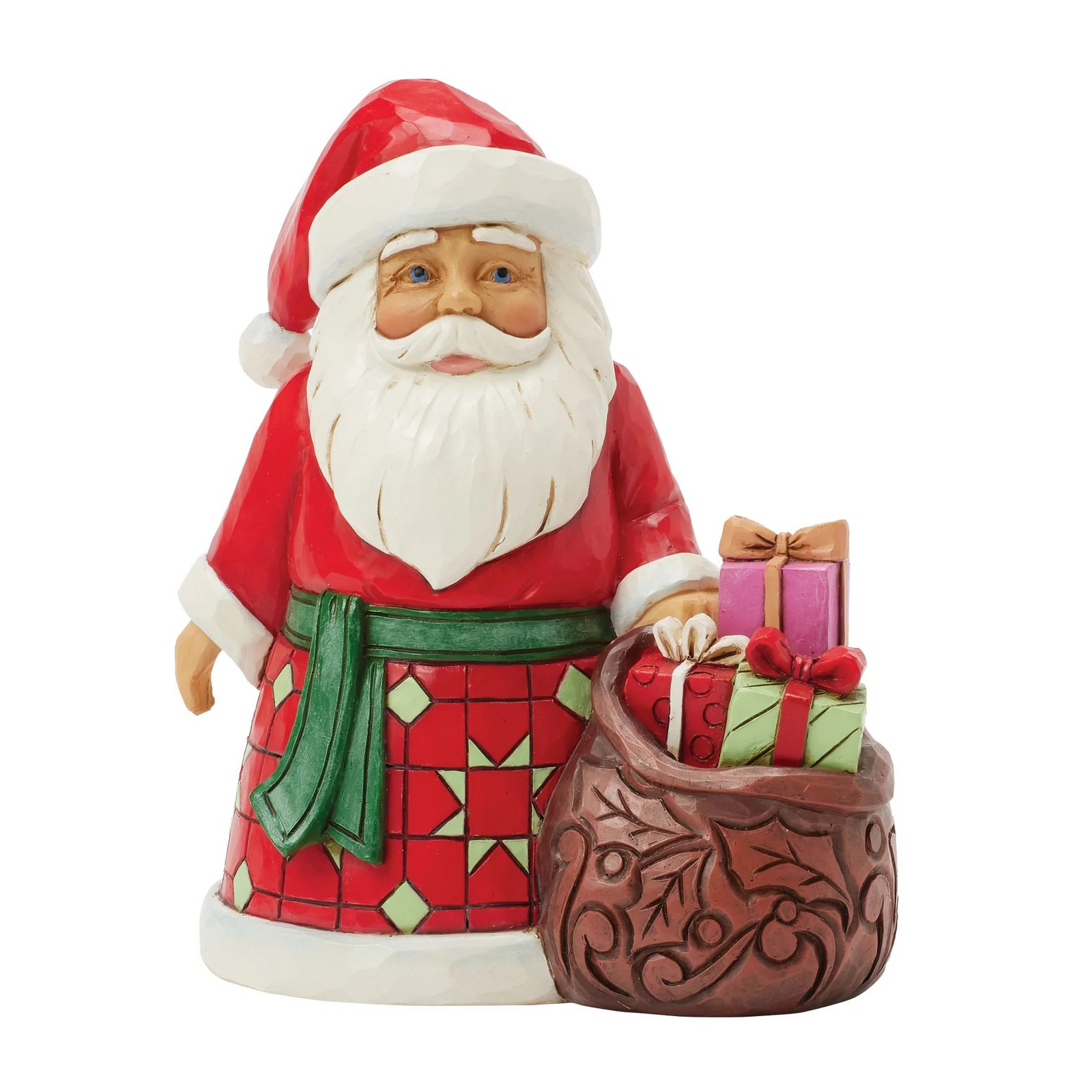 JIM SHORE HEARTWOOD CREEK FILLED WITH CHRISTMAS CHEER SANTA WITH TOY BAG FIGURE