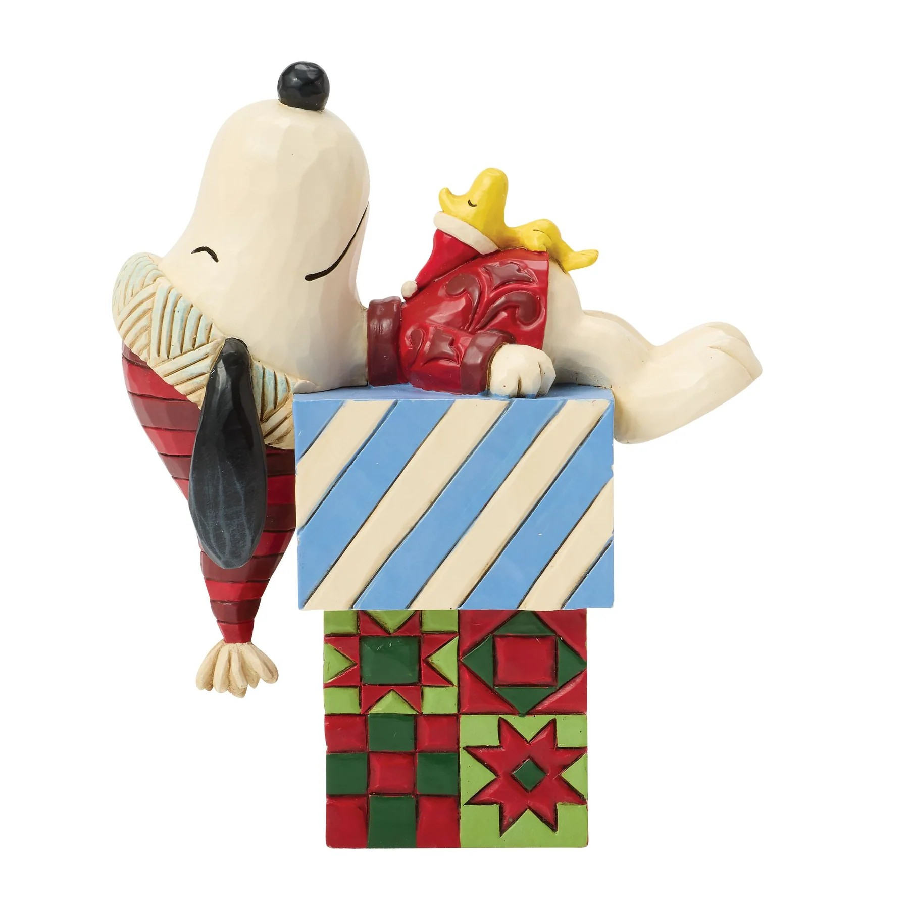 SNOOPY & WOODSTOCK STACKED GIFTS FIGURINE
