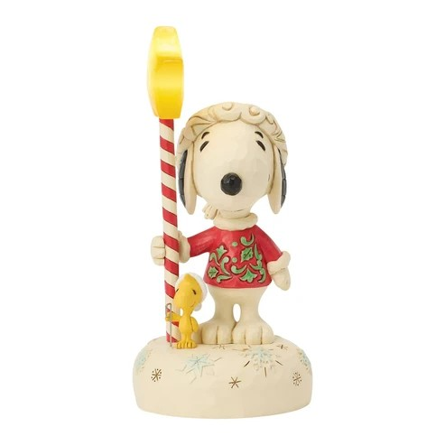 snoopy with light up star staff figurine jim shore