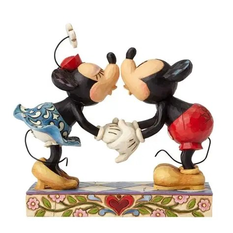 JIM SHORE DISNEY TRADITIONS SMOOCH FOR MY SWEETIE MICKEY AND MINNIE MOUSE FIGURE