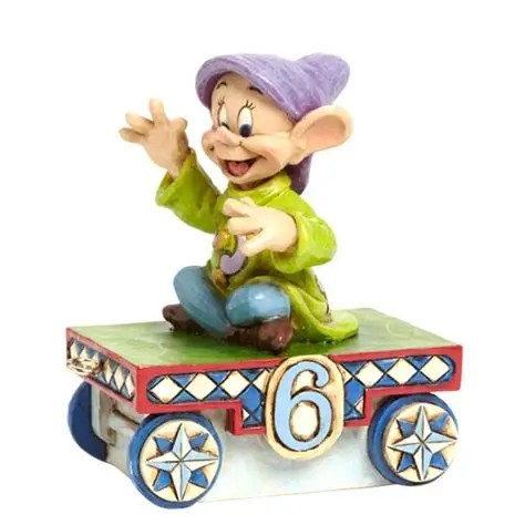 JIM SHORE DISNEY TRADITIONS DOPEY AGE 6 TRAIN CART FIGURE
