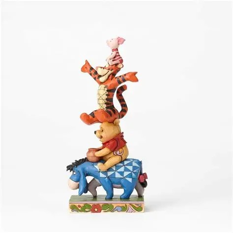 JIM SHORE DISNEY TRADITIONS BUILT BY FRIENDSHIP WINNIE THE POOH STACKED FIGURE